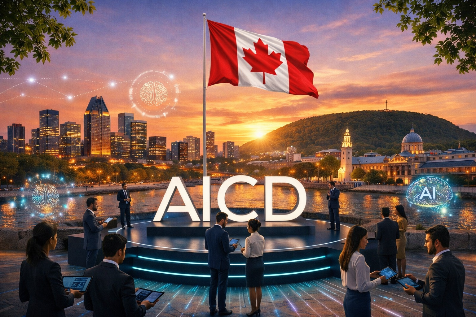 Visuel promotionnel de AI Community Days Montréal 2026, événement bilingue sur l’intelligence artificielle organisé à Microsoft Montréal les 17 et 18 juin 2026.